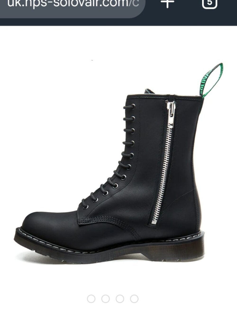 Solovair greasy derby combat boots